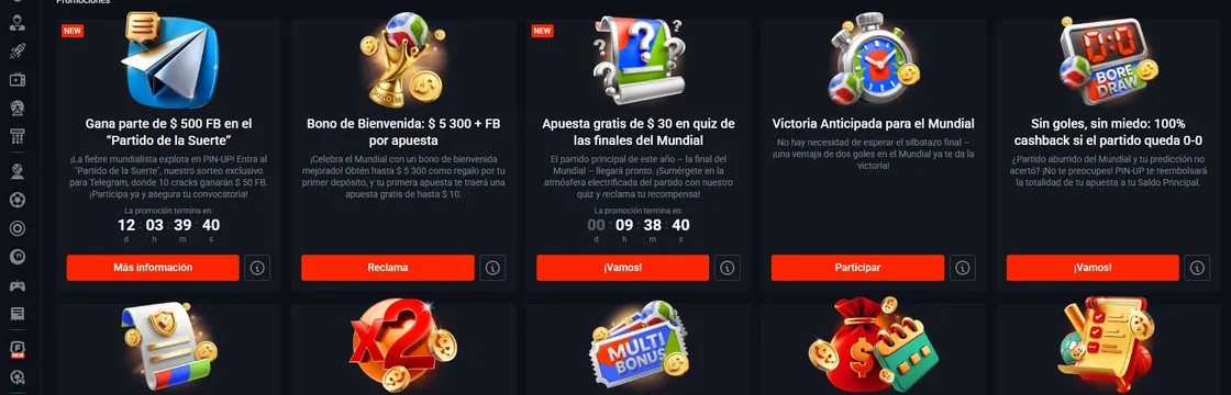 Plataforma de apuestas deportivas de PinUp
